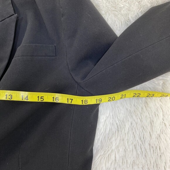 Norma Kamali Boyfriend Blazer Jacket Black Work Office Womens Large FLAWED - Picture 9 of 10